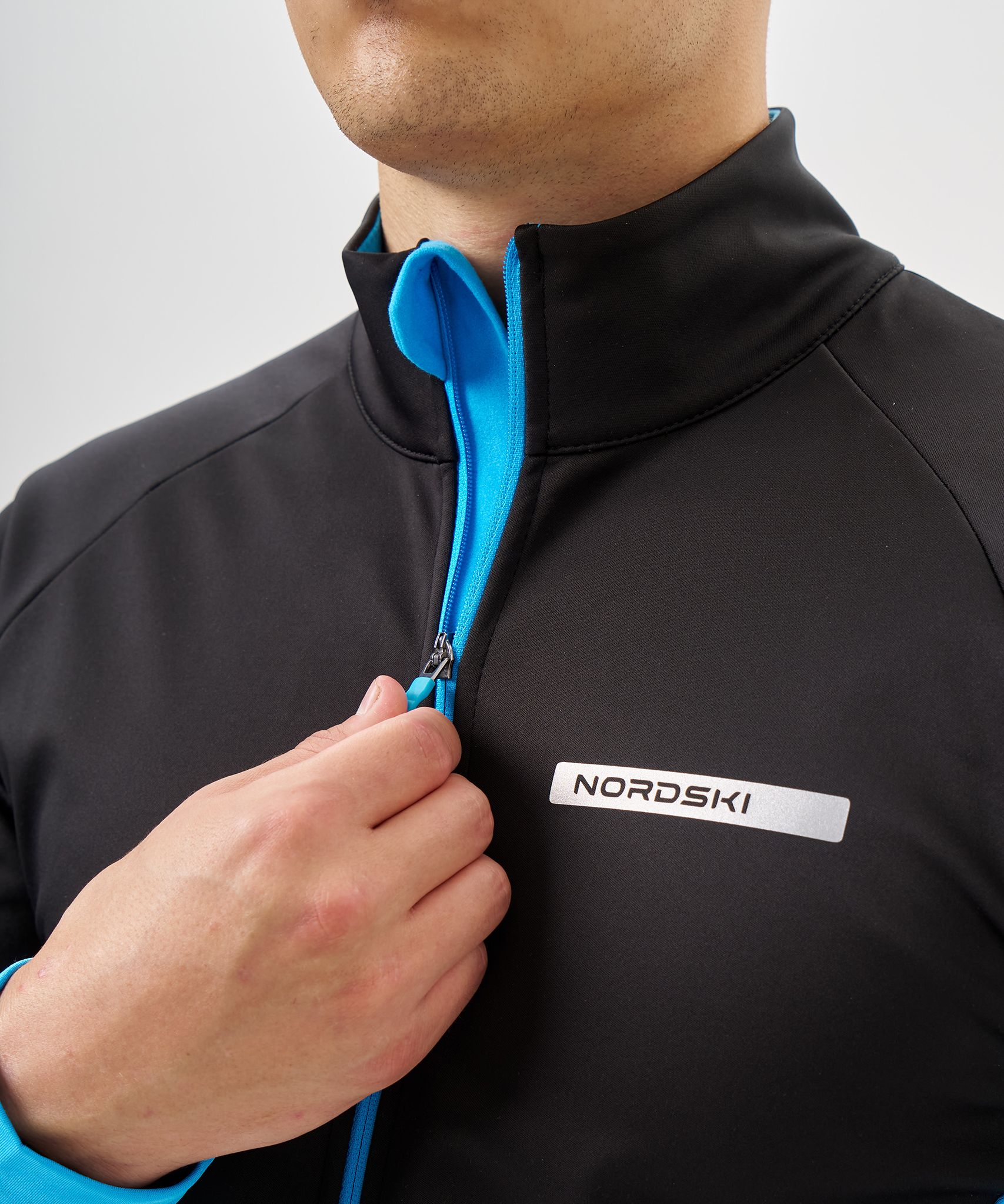 Тренировочная куртка Nordski Core Black/Light Blue