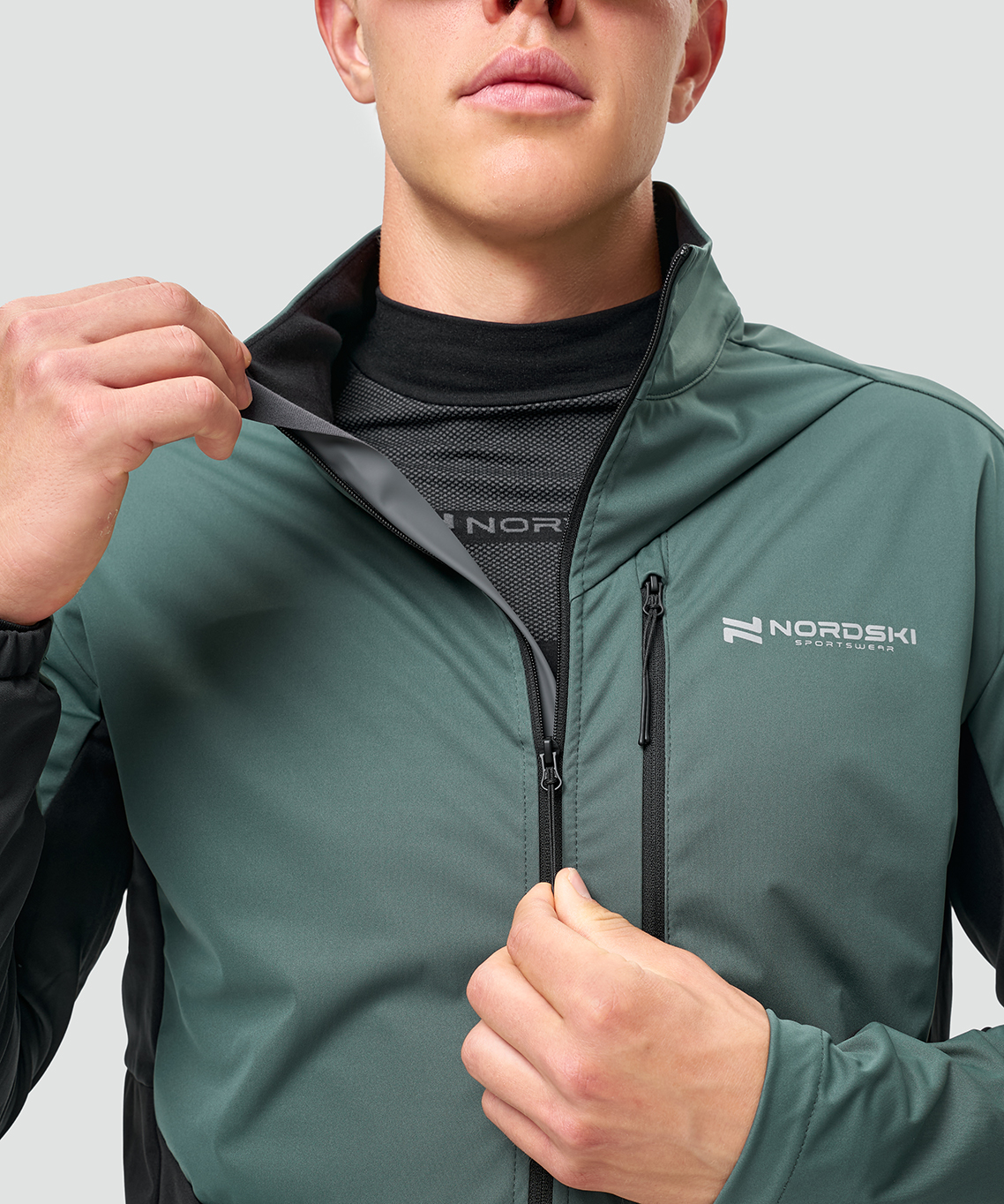 Тренировочная куртка Nordski PRO TOUR Dark Mint/Black