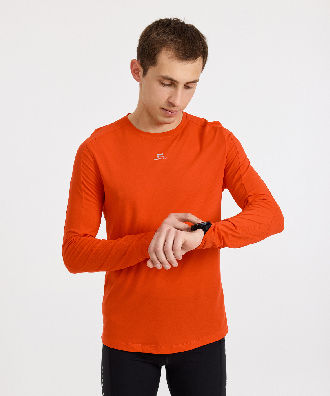 Футболка Nordski Upcast Orange с длинным рукавом
